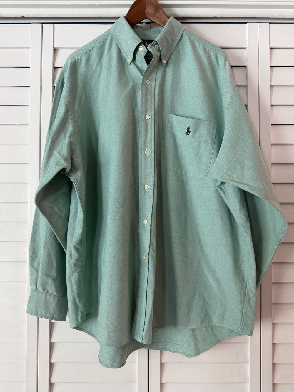 Vintage 1990s Ralph Lauren Oxford Cloth Button-Down "Big Shirt" - Size L